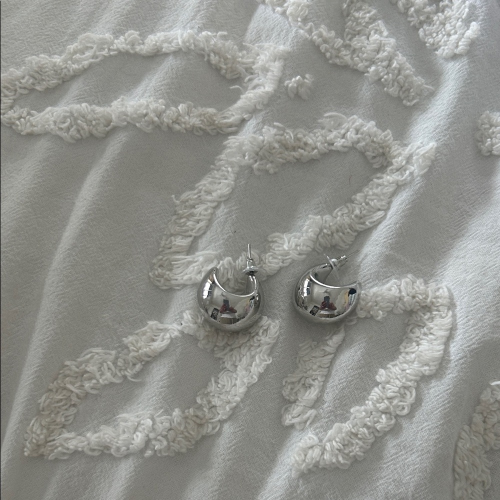 Elegant Silver Hoop Earrings